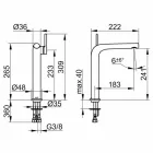 Mikser modern me një levë për lavaman pa kullues metali - Pinto Viadurini