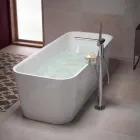 Mikser vaske me një levë moderne me kokë metalike dushi - Pinto Viadurini