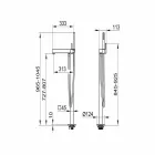 Mikser modern me një levë për vaskë në metal të kromuar - Girino Viadurini