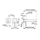 Mikser legeni i montuar në mur me një levë prej bronzi - Erik Viadurini