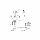 Përzierës klasik me një vrimë të vetme për bidet në tunxh prodhuar në Itali - Lisca Viadurini