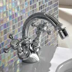 Përzierëse bidete me një vrima vintage në tunxh Prodhuar në Itali - Elisea Viadurini