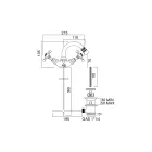 Përzierëse bidete me një vrima vintage në tunxh Prodhuar në Itali - Elisea Viadurini