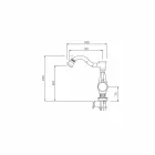 Mikser bidet me grykë të lartë rrotulluese Prodhuar në Itali - Neno Viadurini