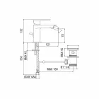 Përzierësi i bideteve me kullimin e përfundimit të kromit prodhuar në Itali - Galla Viadurini