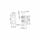 Mikser dushi me devijues 3-drejtimësh Prodhuar në Itali - Panela Viadurini