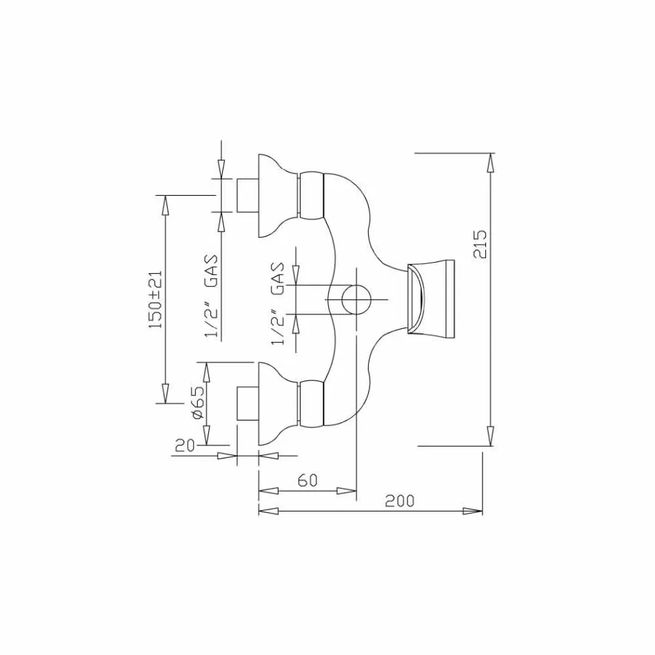 Projektues mikser për dush në natyrë në tunxh prodhuar në Itali - Neno Viadurini