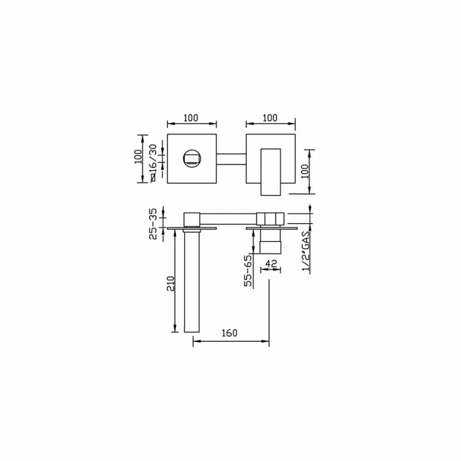 Prodhuar në Itali Përzierësi i Pellgjeve të Murit - Panela Viadurini