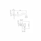 Mikser pellgu i montuar në bronz prodhuar në Itali - Neno Viadurini