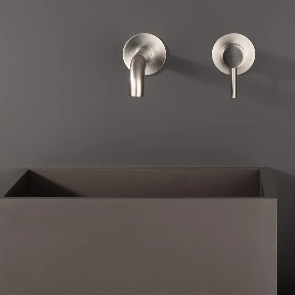 Rubineti i integruar i mikserit të lavamanit në çelik inox AISI 316L - Artigli Viadurini