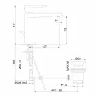 Mikser pellgu banjo me kullues në përfundim të kromit prodhuar në Itali - Galla Viadurini