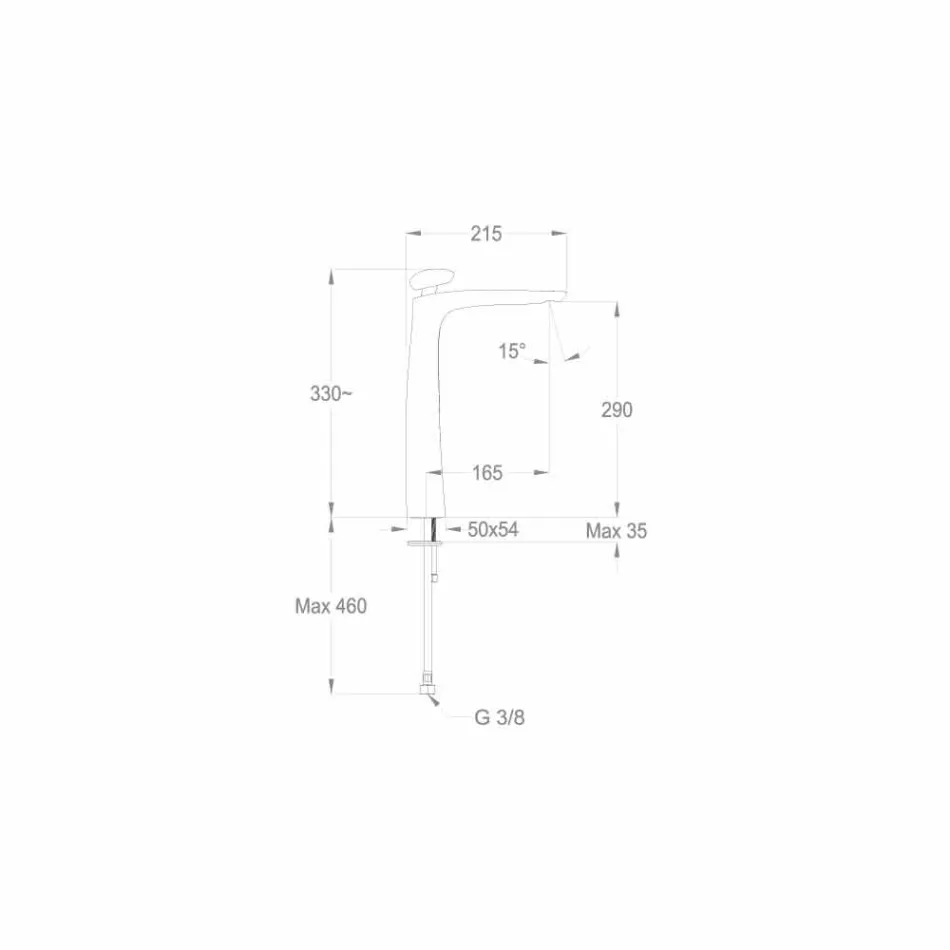 Prodhuar në Itali Përzierësi i lavamanit të banjës prej bronzi - Besugo Viadurini
