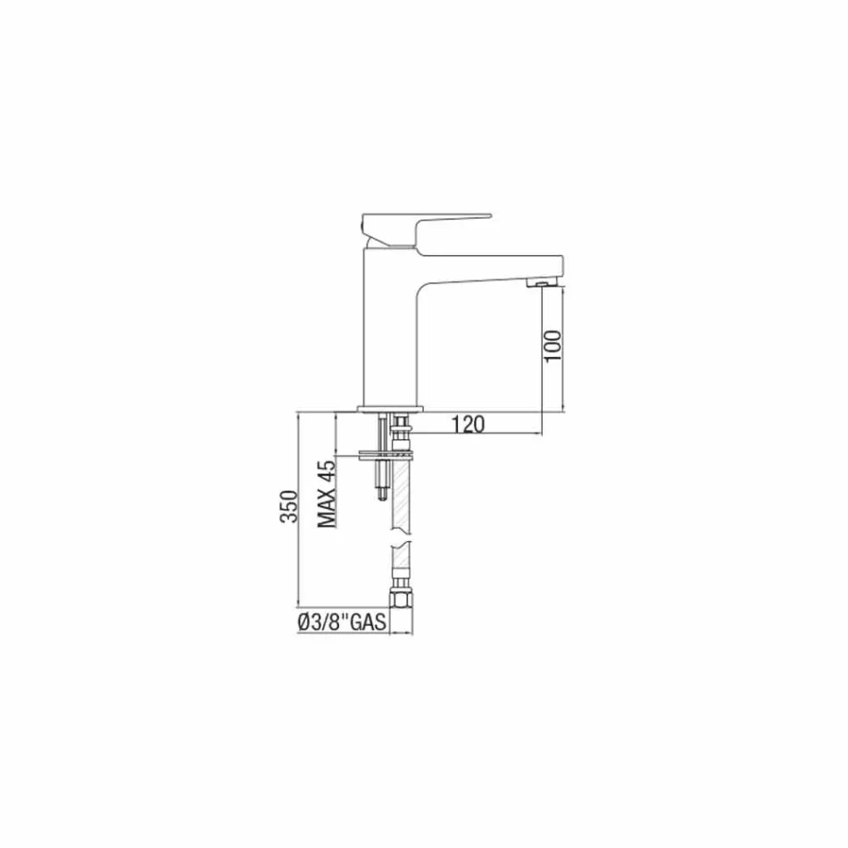Përzierës lavamani banjo bronzi pa kulluar prodhuar në Itali - Sindra Viadurini
