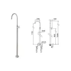 Mikser lavamani në dysheme në çelik AISI 316L Prodhuar në Itali - Artigli Viadurini