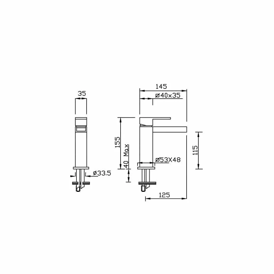 Dizenjoni Mikserin e lavamanit pa kullim prodhuar në Itali - Bibo Viadurini