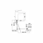 Projektuesi Modern Mixer Basin Mixer Prodhuar në Itali - Sindra Viadurini