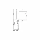 Përzierësi i Pellgut prej bronzi, Finish Chrome, prodhuar në Itali - Ermia Viadurini