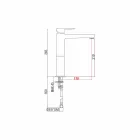 Përzierësi i Pellgut të Zgjatur me Tunxh Pa ikje Prodhuar në Itali - Sindra Viadurini