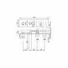 Përzierës banje i integruar në dizajn modern në tunxh Prodhuar në Itali - Sika Viadurini