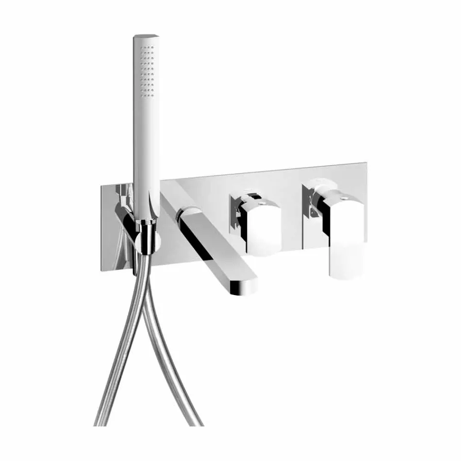 Përzierës banje i integruar në dizajn modern në tunxh Prodhuar në Itali - Sika Viadurini