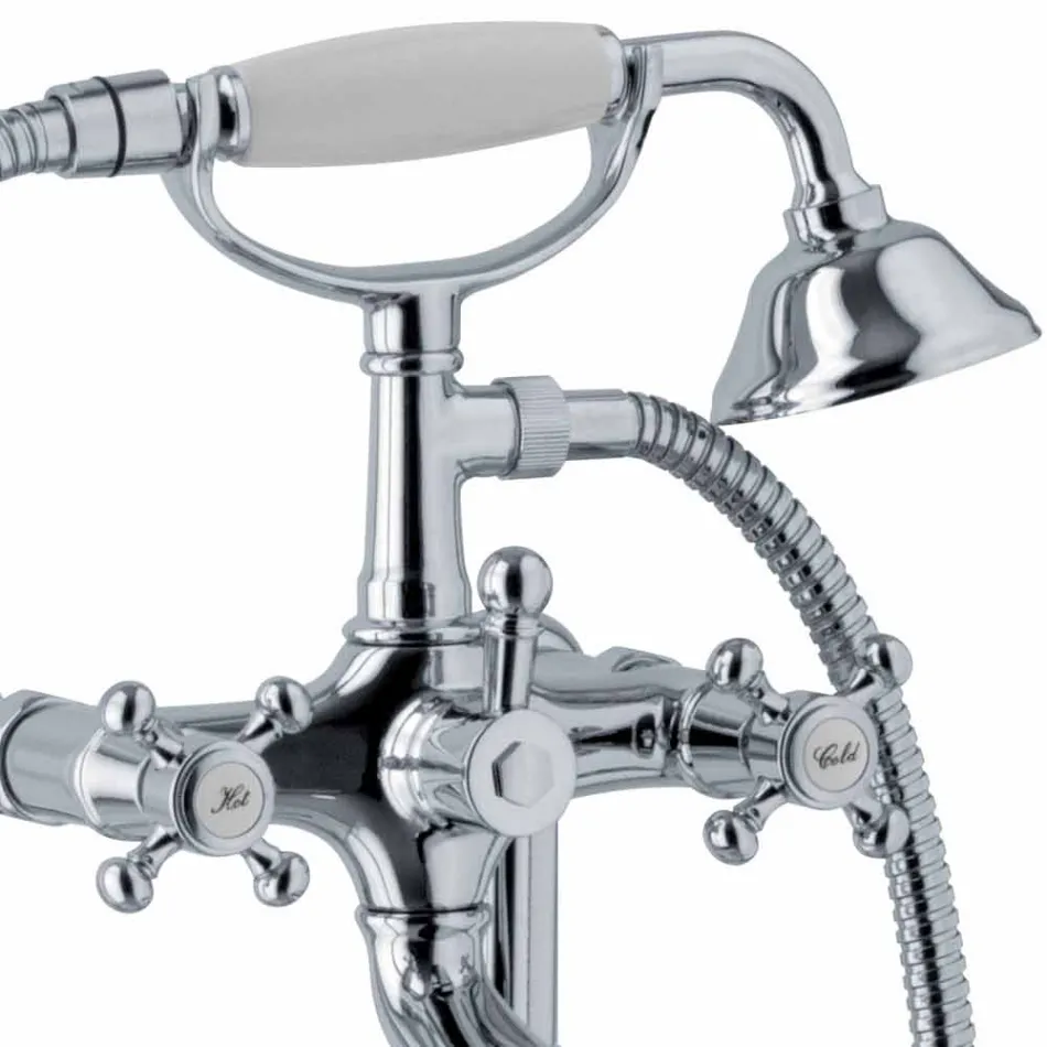 Mixer vaska për dysheme me dizajn klasik në tunxh prodhuar në Itali - Lisca Viadurini