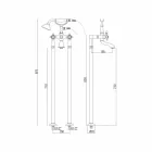 Mixer vaska për dysheme me dizajn klasik në tunxh prodhuar në Itali - Lisca Viadurini