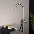 Mikser i jashtëm i vaskës për dysheme në çelik inox AISI 316L - kthetra Viadurini