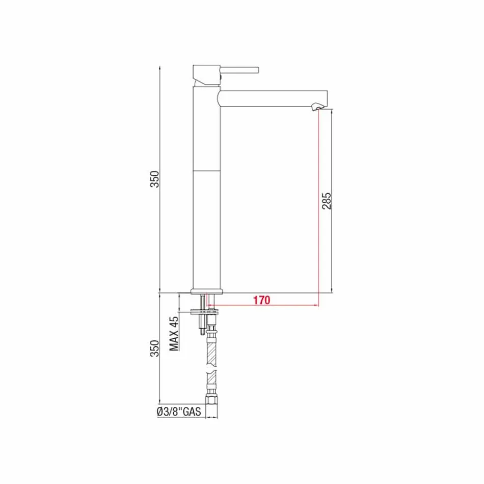 Mikser i zgjatur i pellgut prej bronzi, pa kullim prodhuar në Itali - Ermia Viadurini