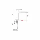 Mikser i zgjatur pa kullues për lavaman në tunxh prodhuar në Itali - Sindra Viadurini