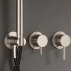 Mikser banjosh i integruar me 3 priza në çelik AISI 316L - Artigli Viadurini