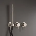 Mikser banjosh i integruar me 3 priza në çelik AISI 316L - Artigli Viadurini