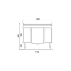 Kabineti me dy dyer dhe kosh me llak me shkëlqim Prodhuar në Itali - Karamele Viadurini