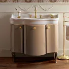 Kabineti me dy dyer dhe kosh me llak me shkëlqim Prodhuar në Itali - Karamele Viadurini