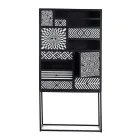 Kabineti me mozaik etnik me 4 dyer 6 sirtarë në dru mango - Vanitoso Viadurini