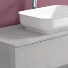 Mobilje për banjo të varura me lavaman, dizajn në 4 përfundime - Paoletto Viadurini