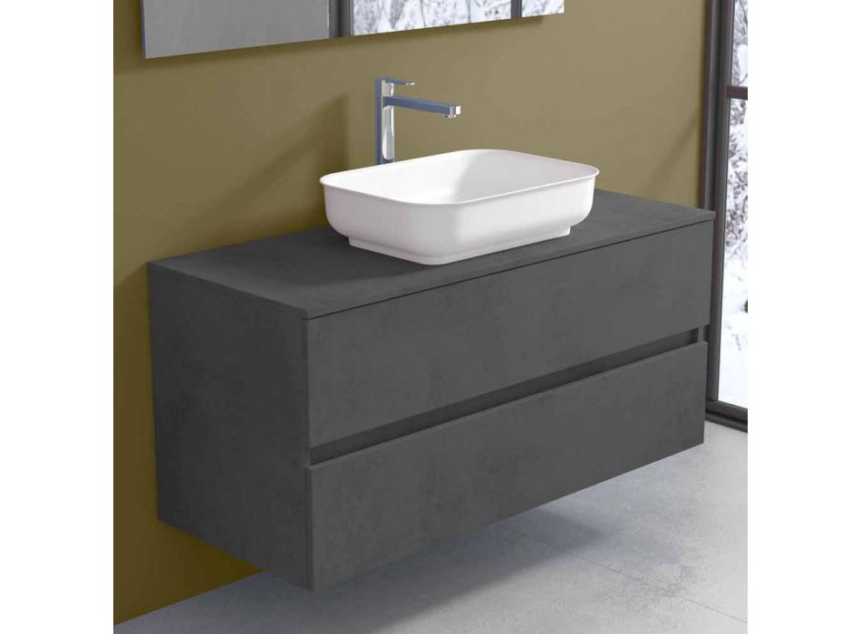 Mobilje për banjo të varura me lavaman, dizajn në 4 përfundime - Paoletto Viadurini