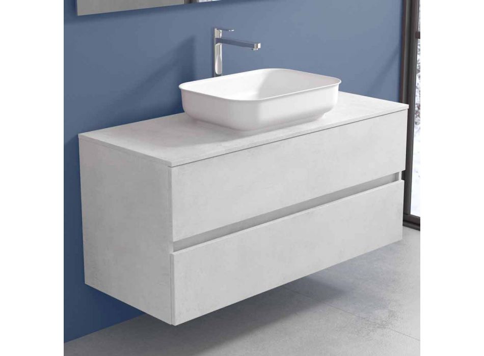 Mobilje për banjo të varura me lavaman, dizajn në 4 përfundime - Paoletto Viadurini