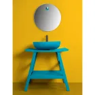 Dollap banjoje me dysheme blu tik dhe raft i përshtatshëm me majë gjysmë të lakuar - Crina Viadurini