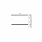 Dollap banjo me lavaman në dru të lakuar 120x85x46cm Amber, prodhuar në Itali Viadurini