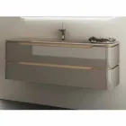 Kabineti i banjës me lavaman prej druri Arya të dizajnit të integruar, i bërë në Itali Viadurini