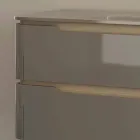 Kabineti i banjës me lavaman prej druri Arya të dizajnit të integruar, i bërë në Itali Viadurini