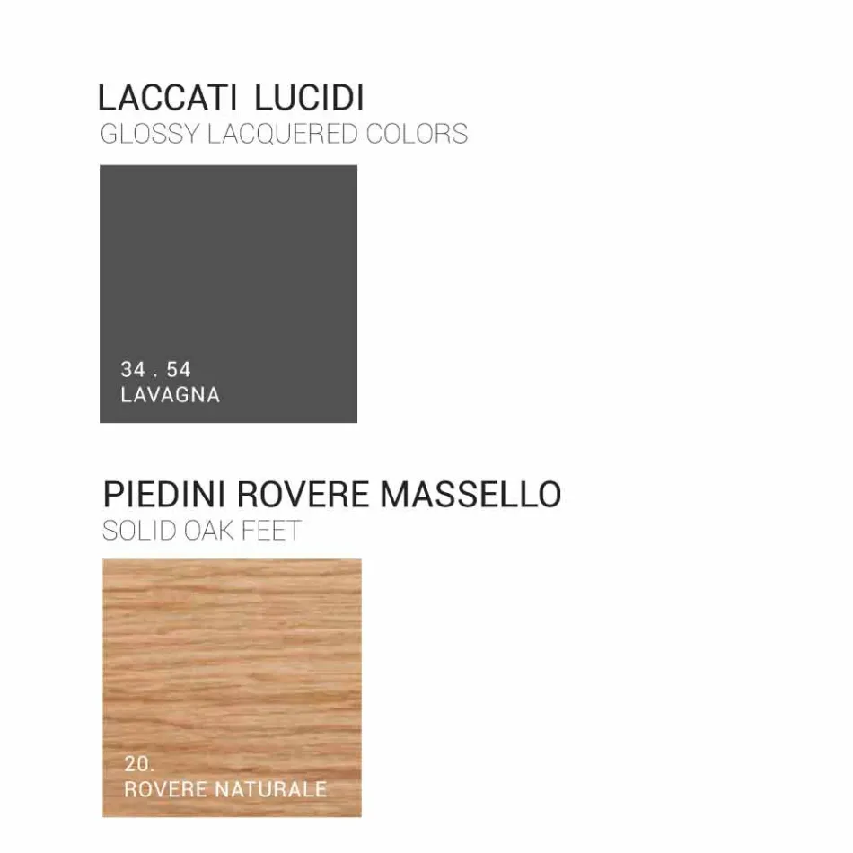 Kabineti i banjës me lavaman moderne të integruar Amber, rrëshirë dhe dru të llakuar Viadurini