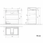 Kabineti i banjës me dysheme me dizajn modern në laminat me lavaman rrëshire - Pompei Viadurini