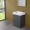 Kabineti i banjës me dysheme me dizajn modern në laminat me lavaman rrëshire - Pompei