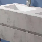 Kabineti i banjës me lavaman të dyfishtë, dizajni modern i pezulluar në 4 përfundime - Double Viadurini