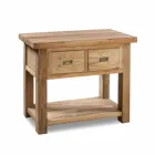 Dollap banjo në dru tik natyral me 2 sirtarë - Faetano Viadurini