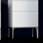 Kabineti modern i banjës me 3 sirtarë në dru të llak Amber, i bërë në Itali Viadurini