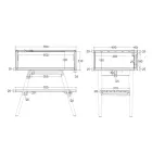 Kabineti modern i banjës me veshje druri dhe bluzë të madhe me ngjyrë të zezë - Gatien Viadurini