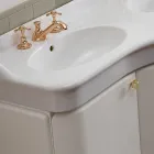 Dollap banjo Njëngjyrësh me lavaman të bardhë qeramike - Karamele Viadurini