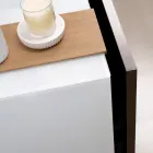 Dollap Banjo i Varur në Mur 100 cm prej Qelqi të Temperuar 8 mm dhe Lisi Europian - Excelsior Viadurini